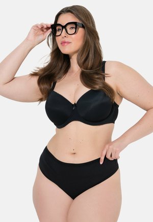 Ulla Popken, STRINGS, 2ER-PACK, SUPERFINE - String - black