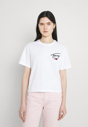 COLLEGIATE BACK LOGO TEE - Triko s potiskem - white