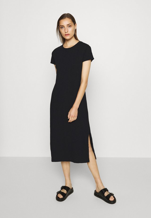 CREW MIDI DRESS - Jersey dress - true black