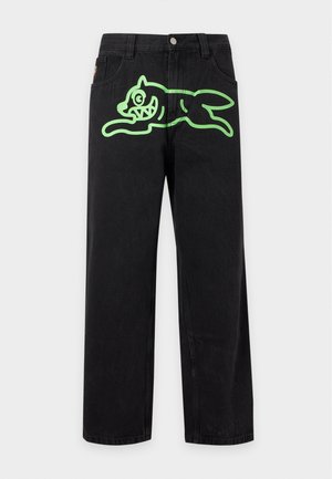 Icecream, RUNNING DOG DOUBLE SCOOP PANT - Straight leg jeans - black