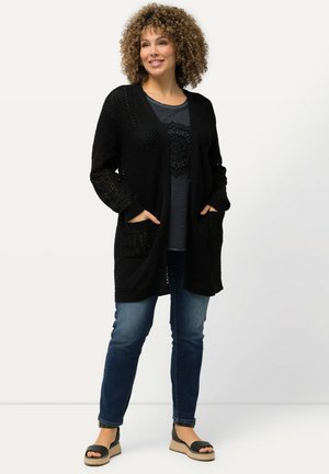 LONG SLEEVE FISHNET - Cardigan - black