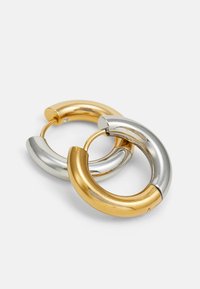 Icon Brand TWO TONE HOOPS UNISEX - Auskarai - silver-coloured/gold-coloured