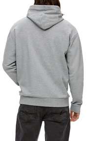QS MIT FRONTPRINT - Sweat à capuche - grau meliert