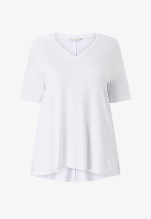 Ellos Plus collection, V-FÖRMIGES OBERTEIL. - Basic T-shirt - white