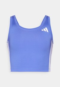 TRAIN ESSENTIALS 3STRIPES CROPPED - Topper - semi blue/white