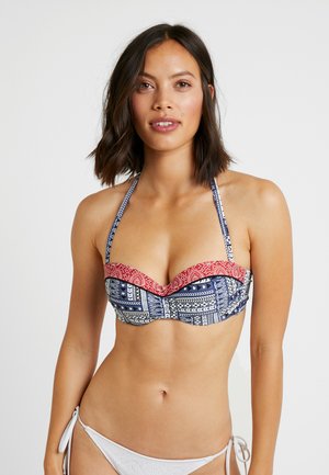 WIRE BANDEAU - Bikinitop - blue/red