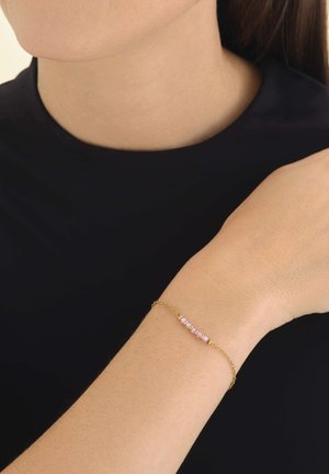 Rosefield 5 ROW STONE - Pulsera - gold coloured pink