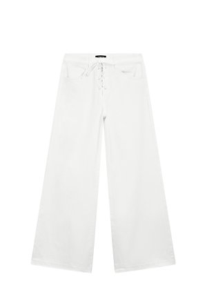 Massimo Dutti FLARED HIGH-WAIST - Flared Jeans - white