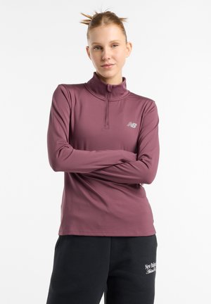 SCRIPT QUARTER ZIP - Long sleeved top - purple