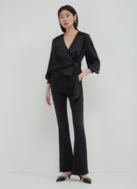 Calliope CROISÉ AVEC CEINTURE - Camicetta - noir