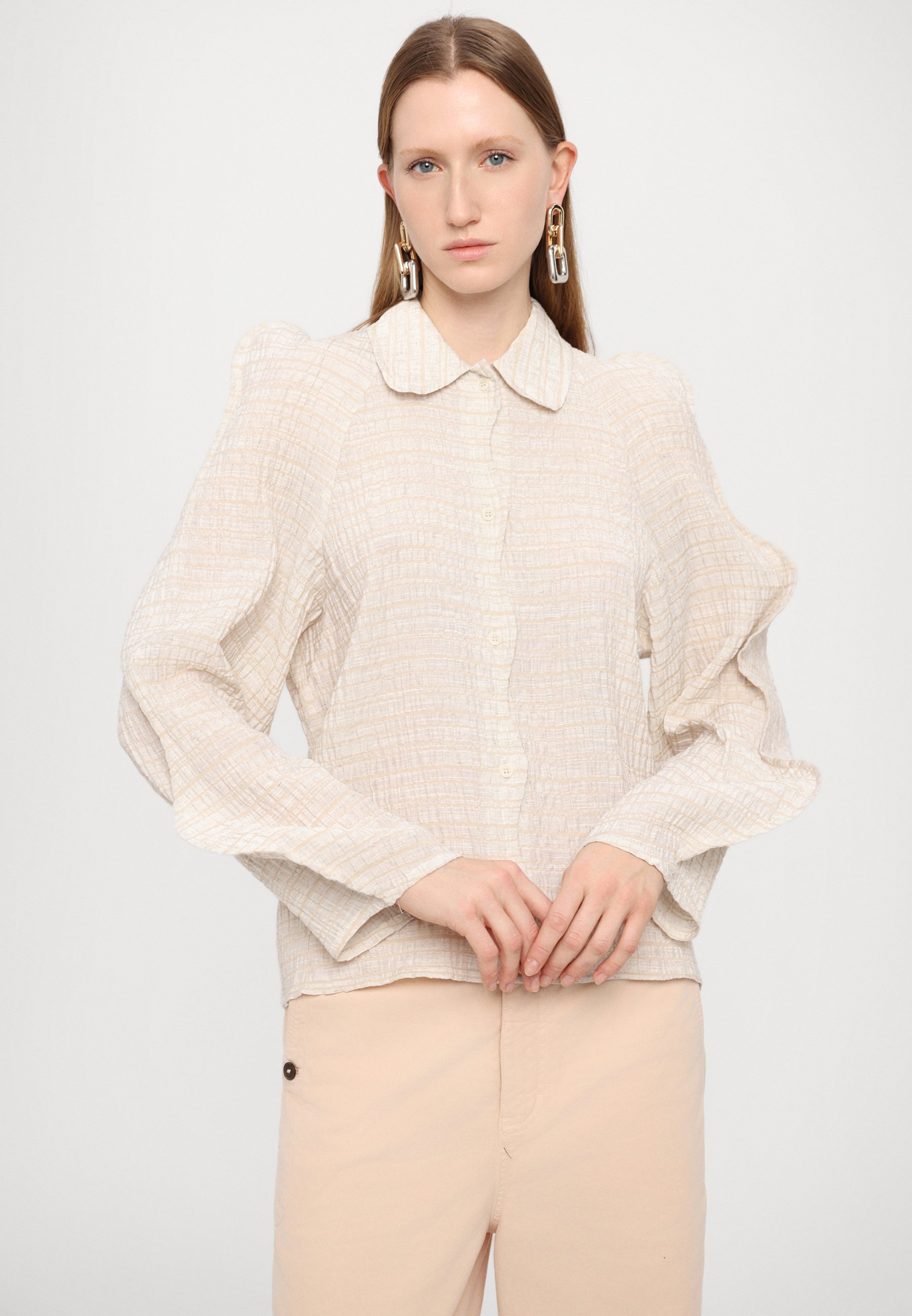 トップス Henrik Vibskov sheer tops Henrik Vibskov Octo Shirt Brown Clapping Oysters — Aggregate