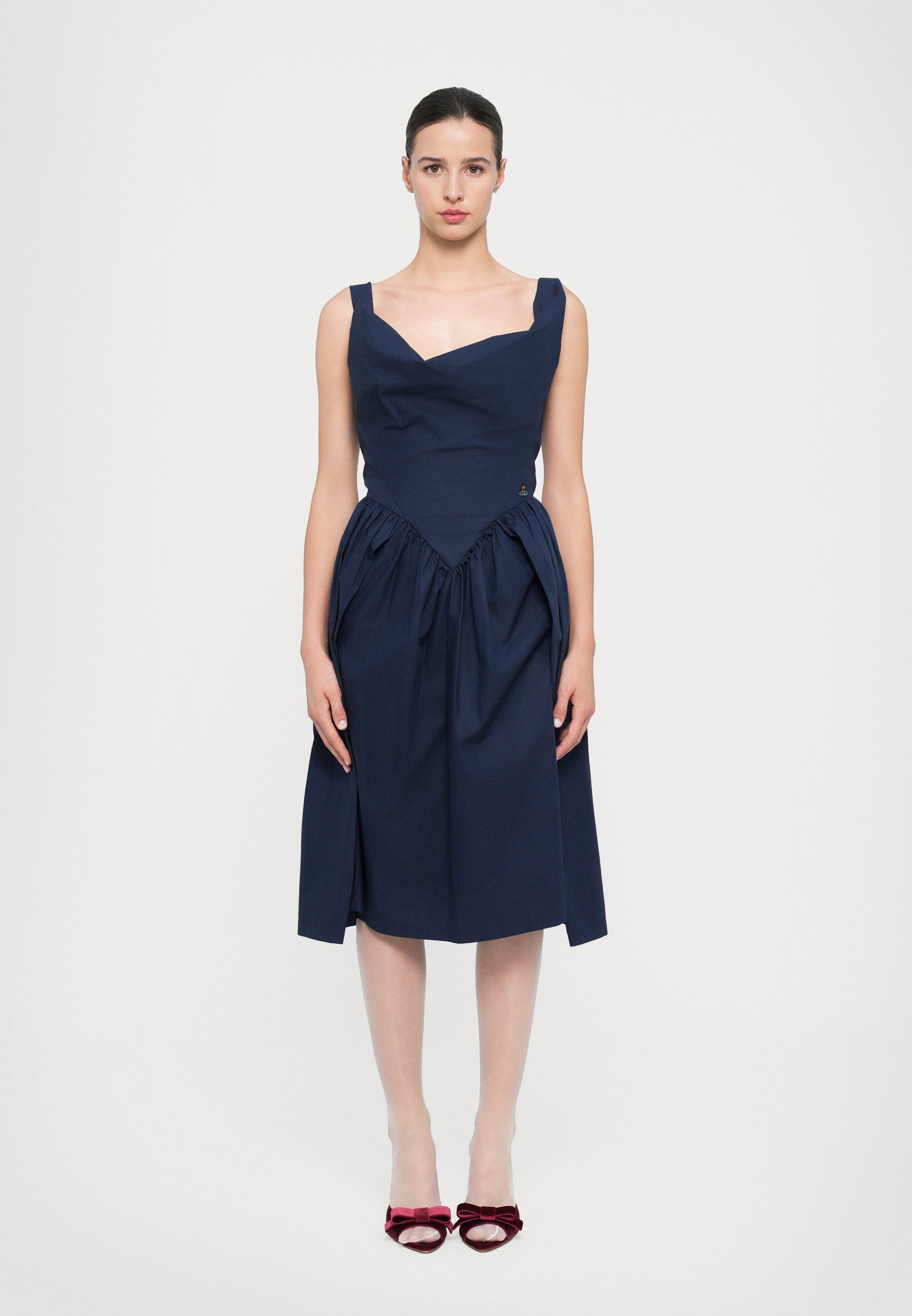 princess polly baby blue dress Chemisier-type dress in chambray main image 0