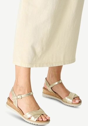 Tamaris Platform sandals - light gold