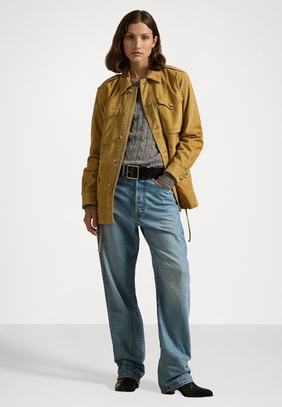 Polo Ralph Lauren LAMBSKIN SUEDE SURPLUS JACKET - Usnjena jakna - pecan