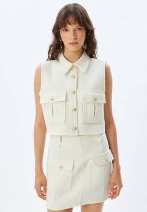 CROP - Bodywarmer - beige