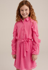WE Fashion Rochie tip cămașă - pink