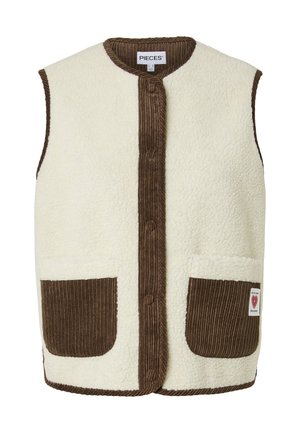 Pieces, PCANASTACIA TEDDY VEST BC - Жилетка - birch/wren