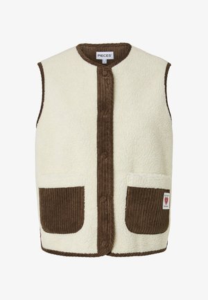 Pieces, PCANASTACIA TEDDY VEST BC - Γιλέκο - birch/wren