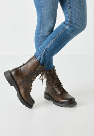 Enkellaarsjes met plateauzool - maroon