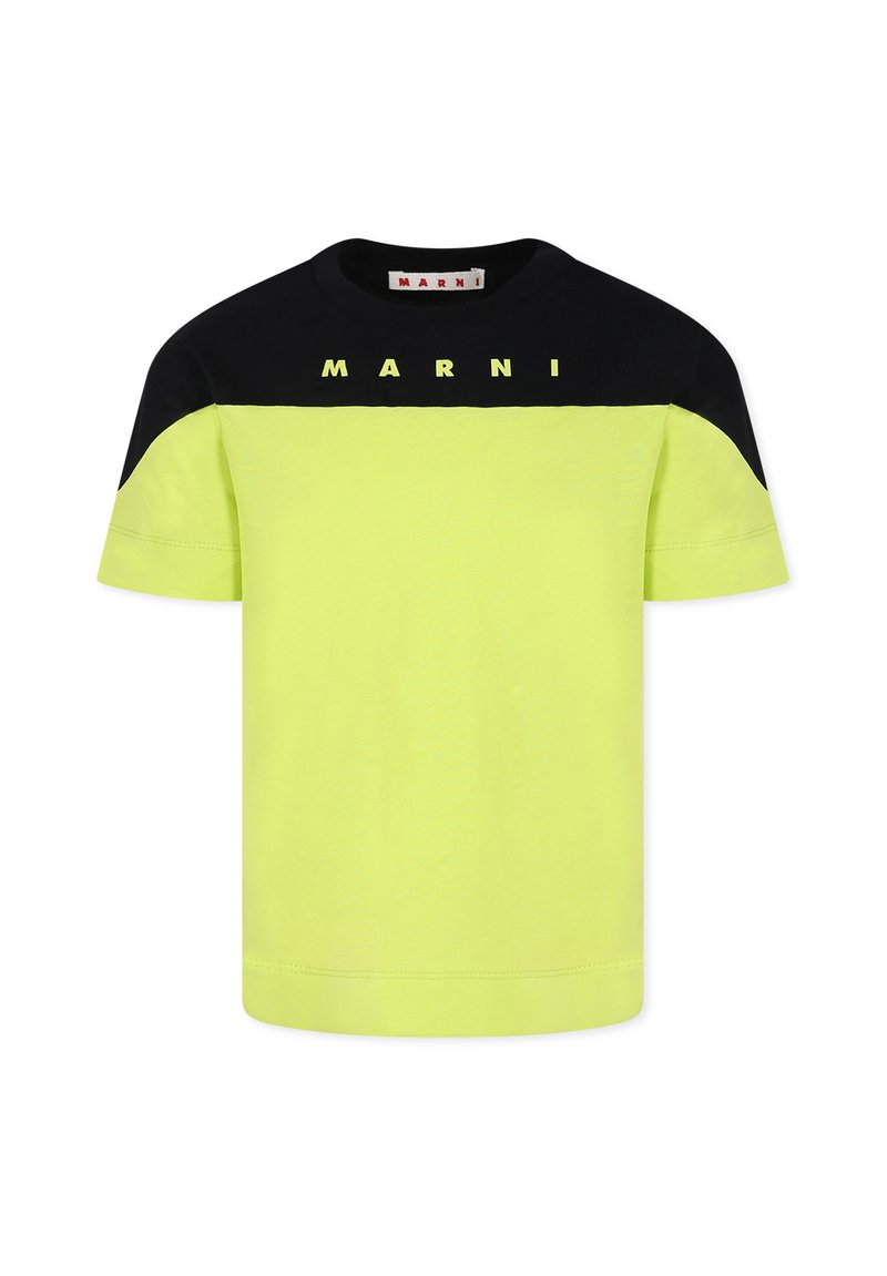 Marni T-shirt print lichtgroen Marni T-shirt print lichtgroen