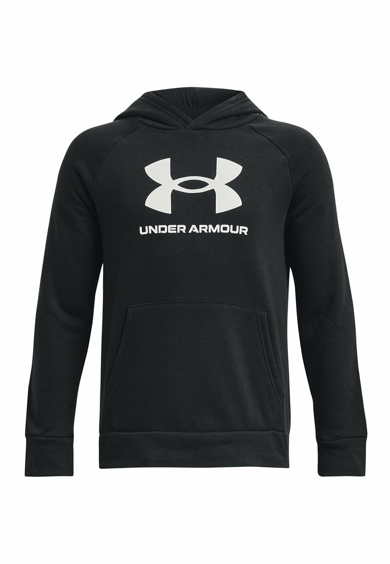 Under Armour - RIVAL BIG LOGO - Džemperis su gobtuvu - black, Padidinti