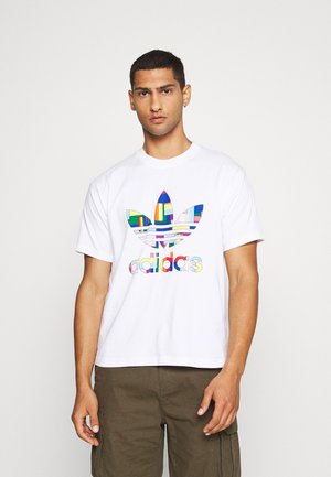 SPORTS INSPIRED SHORT SLEEVE TEE - Triko s potiskem - white/multi-coloured