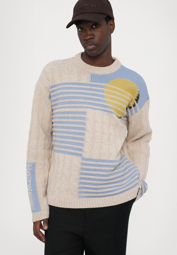 RETRO SUN CREW - Jumper - beige mix4