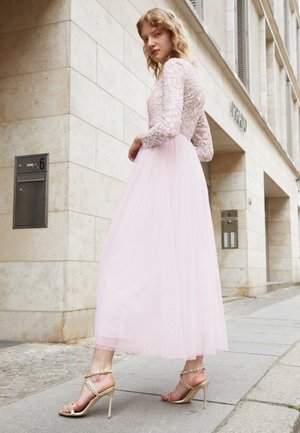 TEMPEST V NECK BODICE ANKLE GOWN - Festklänning - powder pink/white