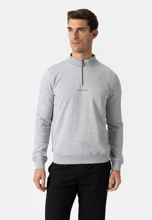 MEZZO HALF-ZIP PULLOVER - Sweatshirt - grey melange