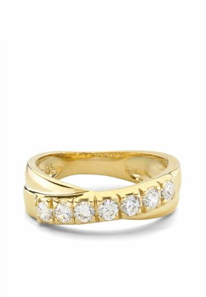 HALF ETERNITY CROSSOVER STONE SET  - Anillo - yellow gold-coloured