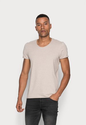 SLHNEWMERCE O-NECK TEE - T-paita - dove melange