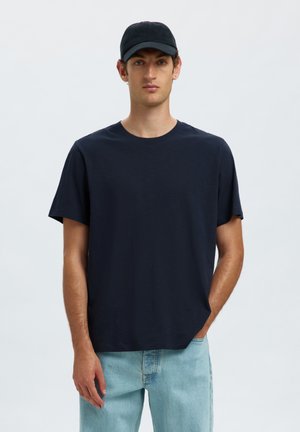 Selected, SLHASPEN SLUB TEE - T-Shirt basic - navy blazer