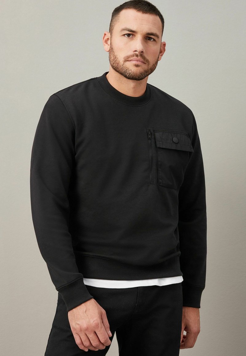 Next UTILITY CREW REGULAR FIT - Melegítőfelső - black