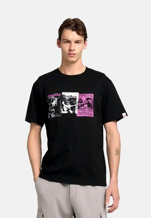 Camiseta estampada - schwarz