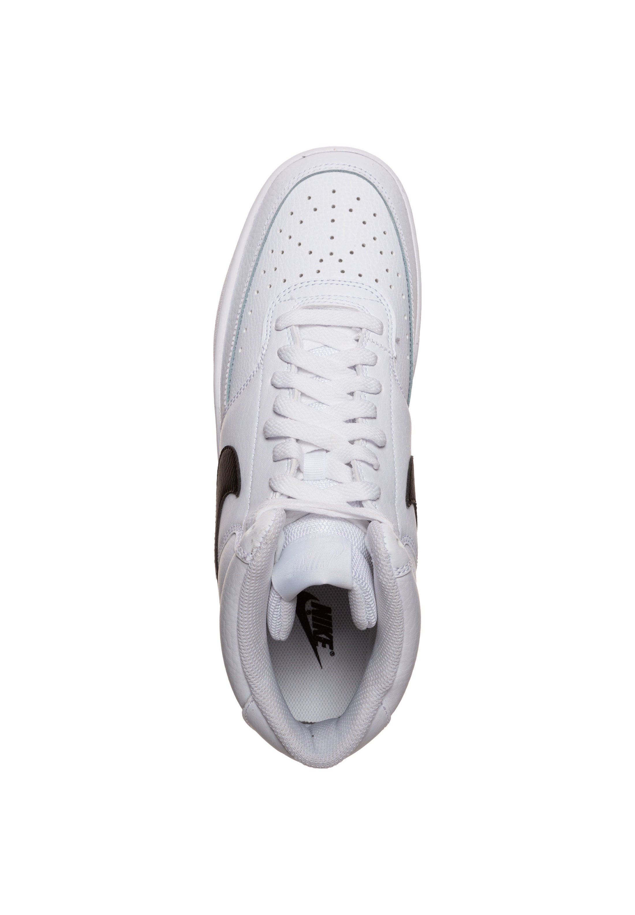 Nike Sportswear COURT VISION MID SNEAKER HERREN - High-top trainers -  white/black/white - Zalando.de