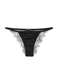 Sort blonde trusse med delikate blomster mønstre, der har et glat midterpanel og gennemsigtige blondekanter for ekstra tekstur.