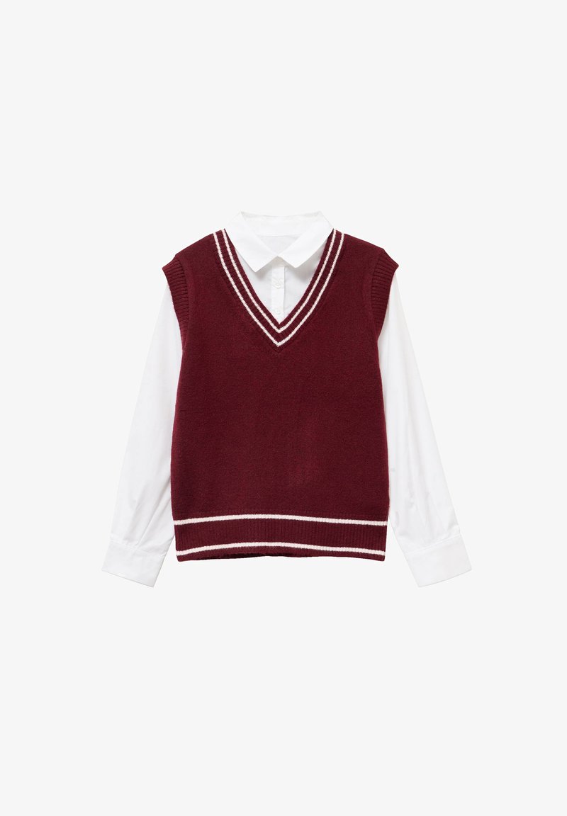 Cache Cache Robe Rouge Cache Cache 2-IN-1- MIT V-AUSSCHNITT. - Strickpullover - rouge foncé ...