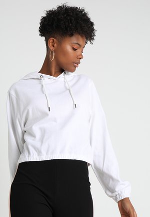 LADIES HEAVY BATWING HOODY - Kapuzenpullover - white