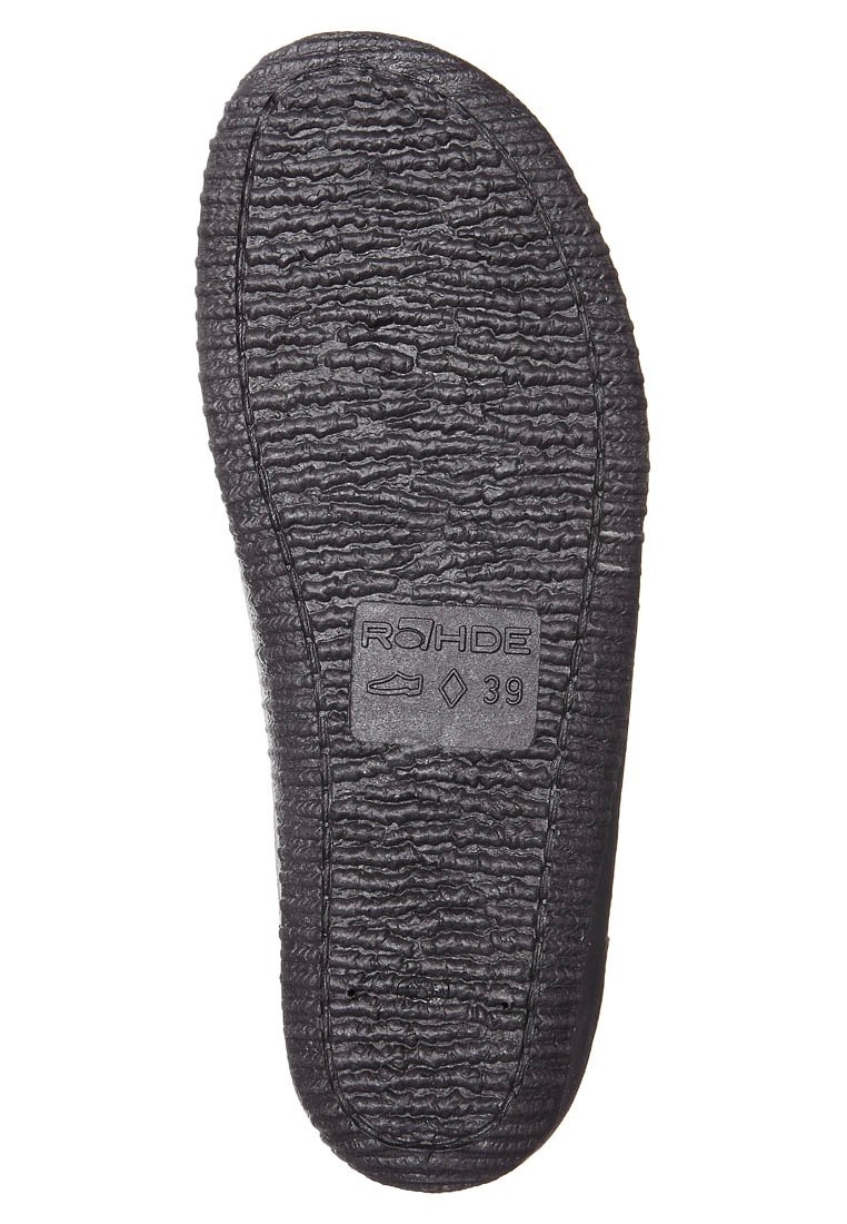 Damen Flache Pantoletten | Rohde SOFTANA Pantolette flach black/schwarz - GH95123 Damen Flache Pantoletten | Rohde SOFTANA Pantolette flach black/schwarz - GH95123