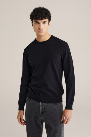 WE Fashion THE EVERYDAY - Stickad tröja - black