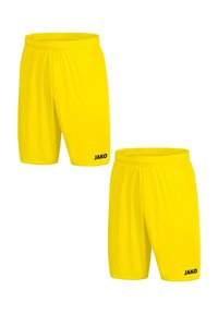 JAKO 2ER-SET ELASTISCHER BUND KORDELZUG - Kurze Sporthose - gelb