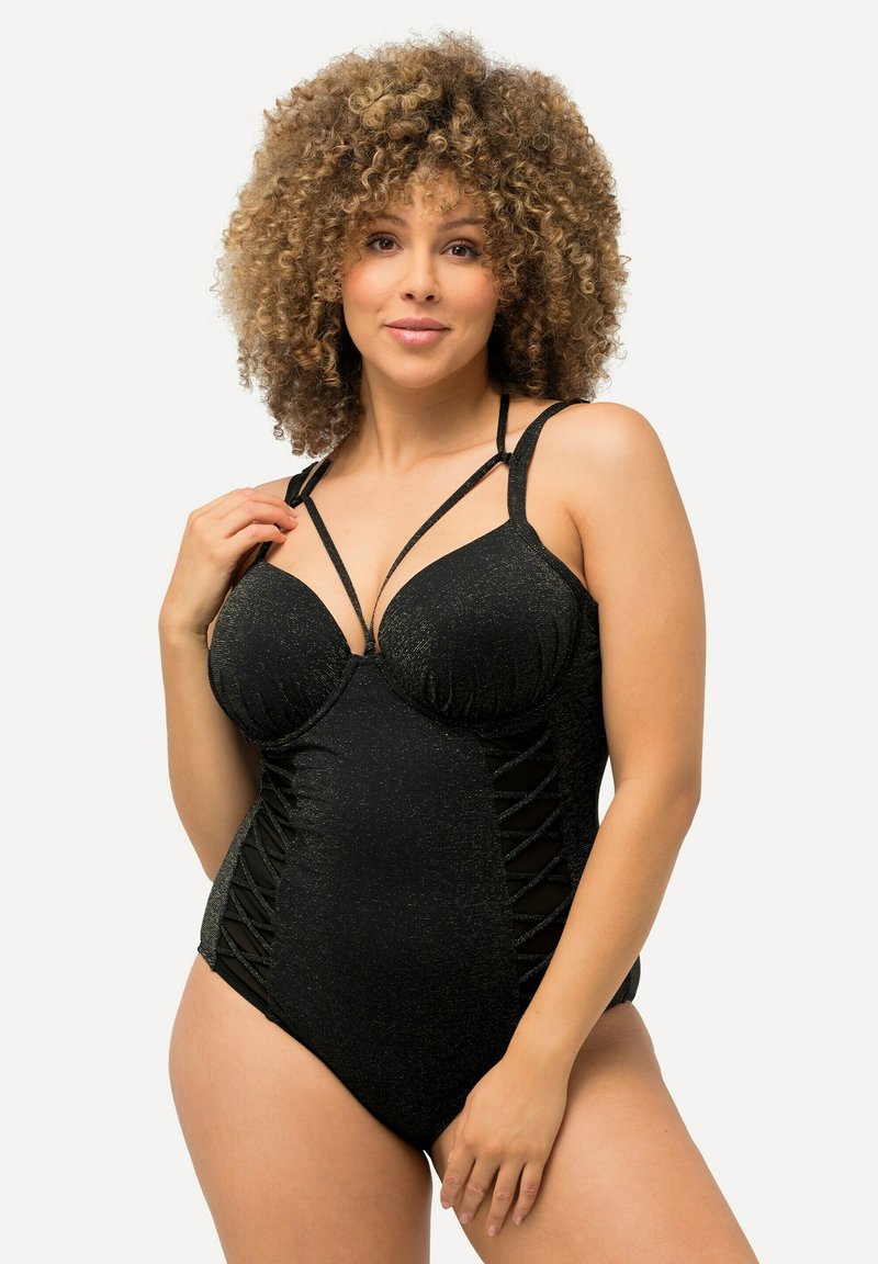 Ulla Popken Badpak - black/donkerblauw