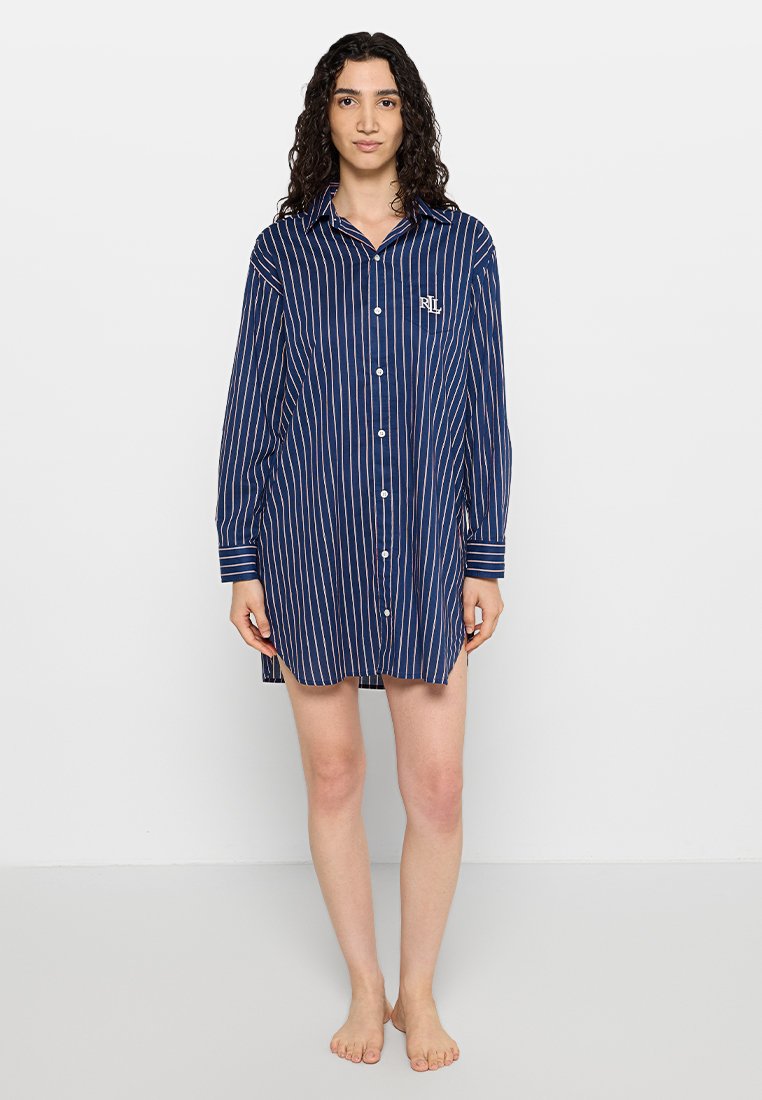 Lauren Ralph Lauren Nachtjapon donkerblauw Lauren Ralph Lauren Nachtjapon donkerblauw