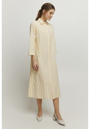 BYGAMINE - Shirt dress - lemon meringue mix