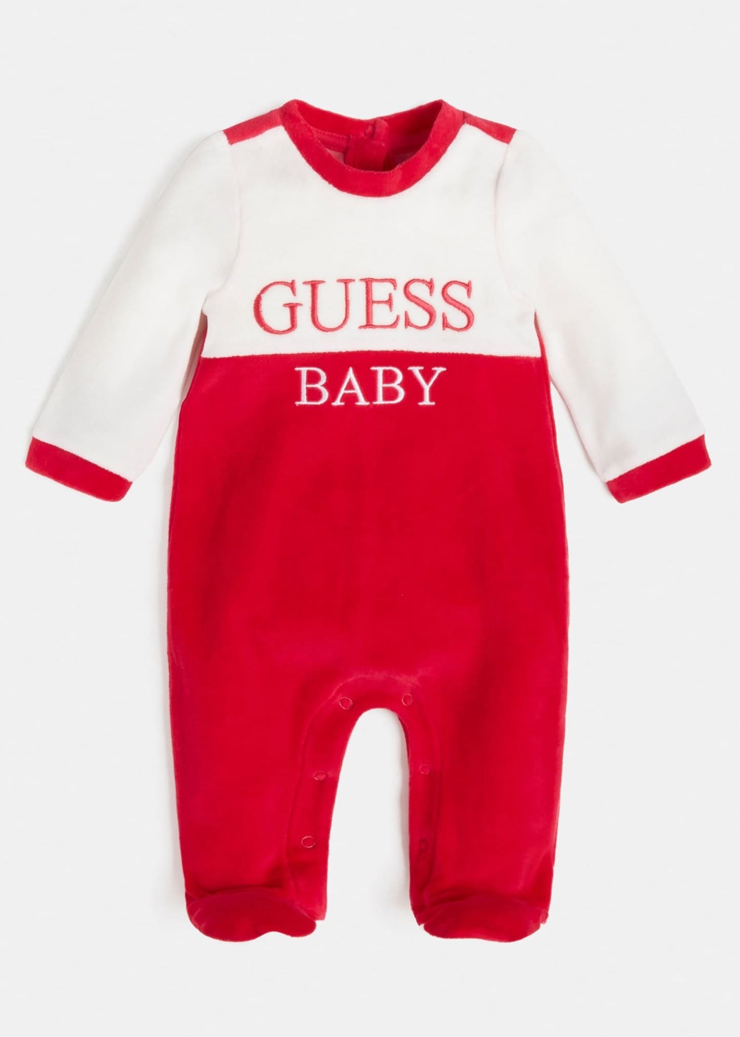red guess jumpsuit