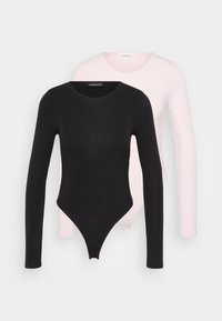 2 PACK - Top dugih rukava - pink/black