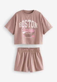 Next 3 PACK REGULAR FIT SET - Nachtwäsche Set - pink slogan