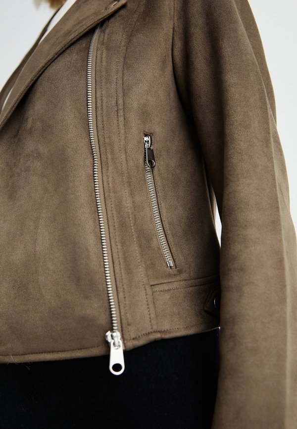 VMJOSE NOOS - Faux leather jacket - chocolate chip3