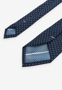 Next TEXTURED WITH 2 PACK REGULAR - Tie - navy blue spot blue stripe