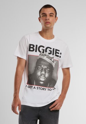 Mister Tee BIGGIE CROWN TEE - Print T-shirt - white